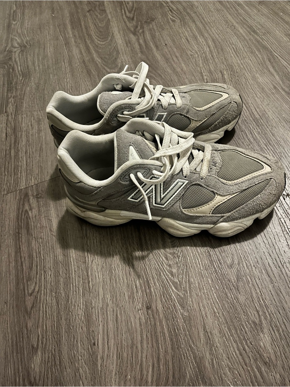 New Balance Women's Gray Suede & Mesh Chunky Sneakers